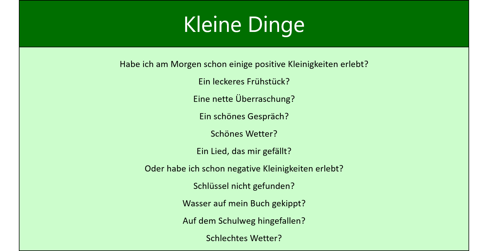 Kleine Dinge