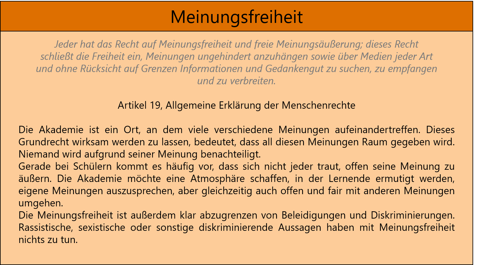 Meinungsfreiheit
