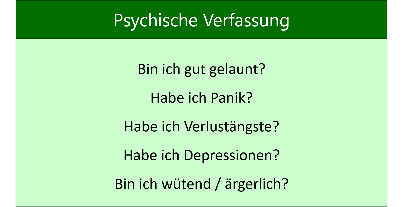 Psychische Verfassung